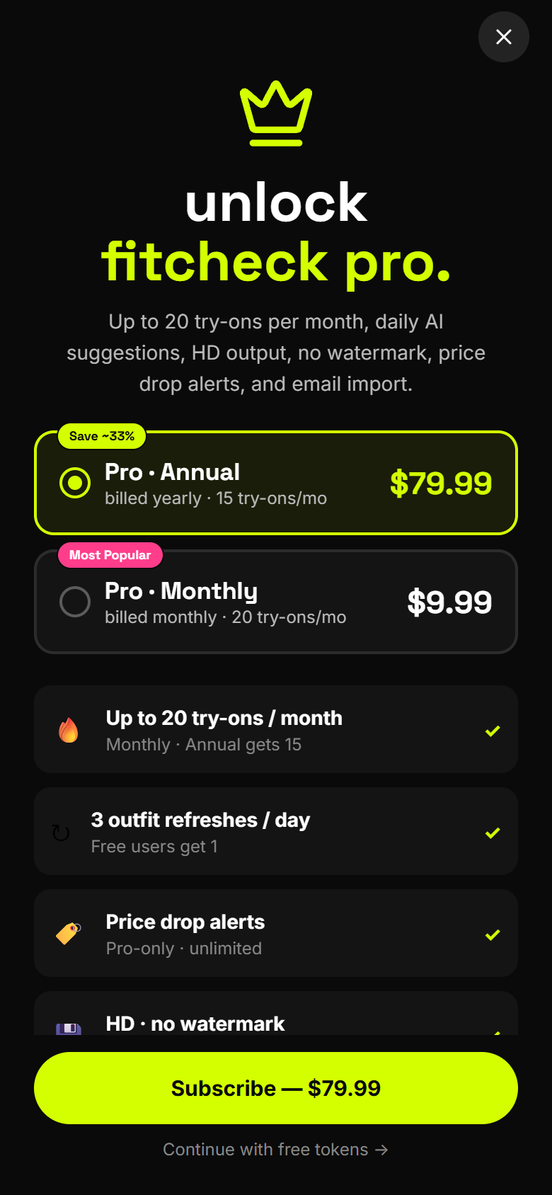 Free and Pro plans